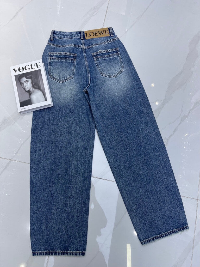 Pocket Embroidery Jeans