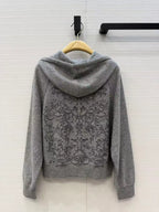 Cashmere Embroidered Hooded Jacket