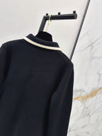 Contrast Collar Tweed Jacket