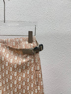 Glossy Letter A-Line Skirt