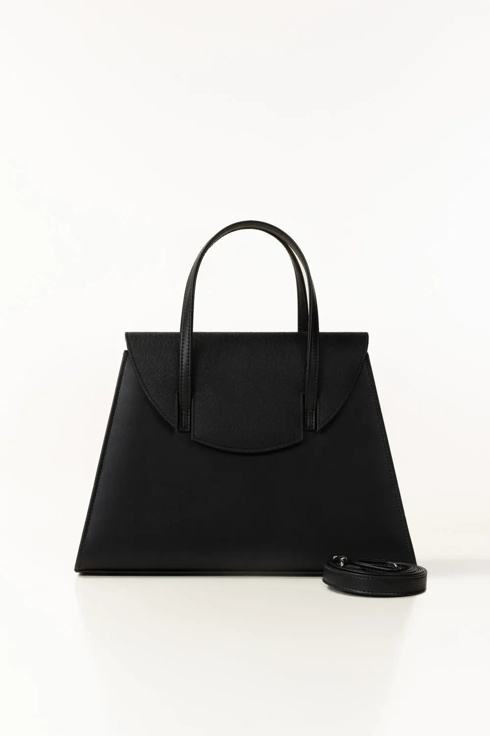 Classic Black Structured Tote Bag
