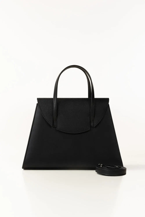Classic Black Structured Tote Bag