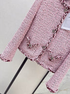 Pink Tweed Jacket Skirt Set