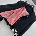 Floral Trim Tweed Jacket