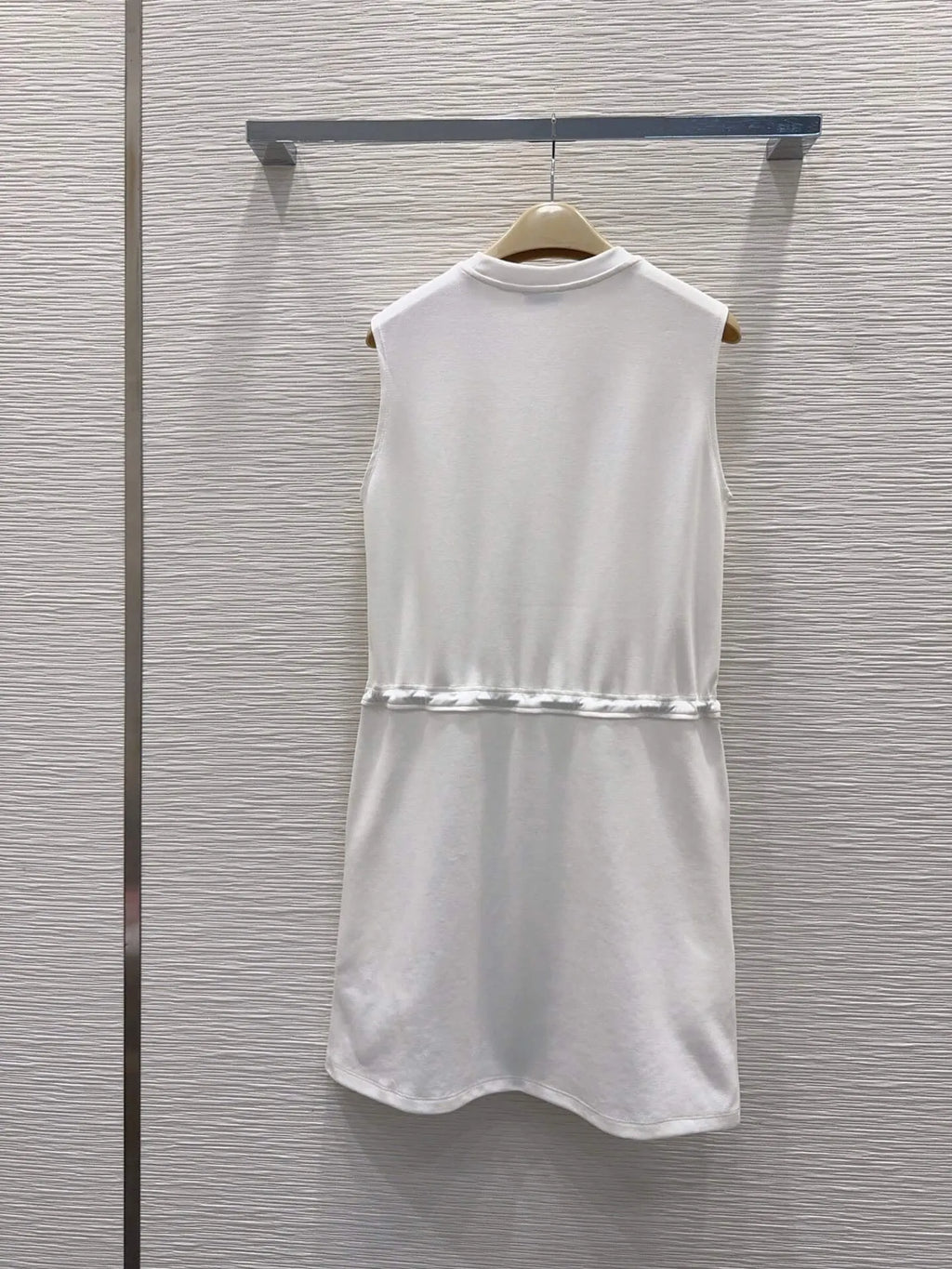 Plaid Patch Sleeveless Sweat Dress