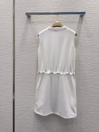 Plaid Patch Sleeveless Sweat Dress