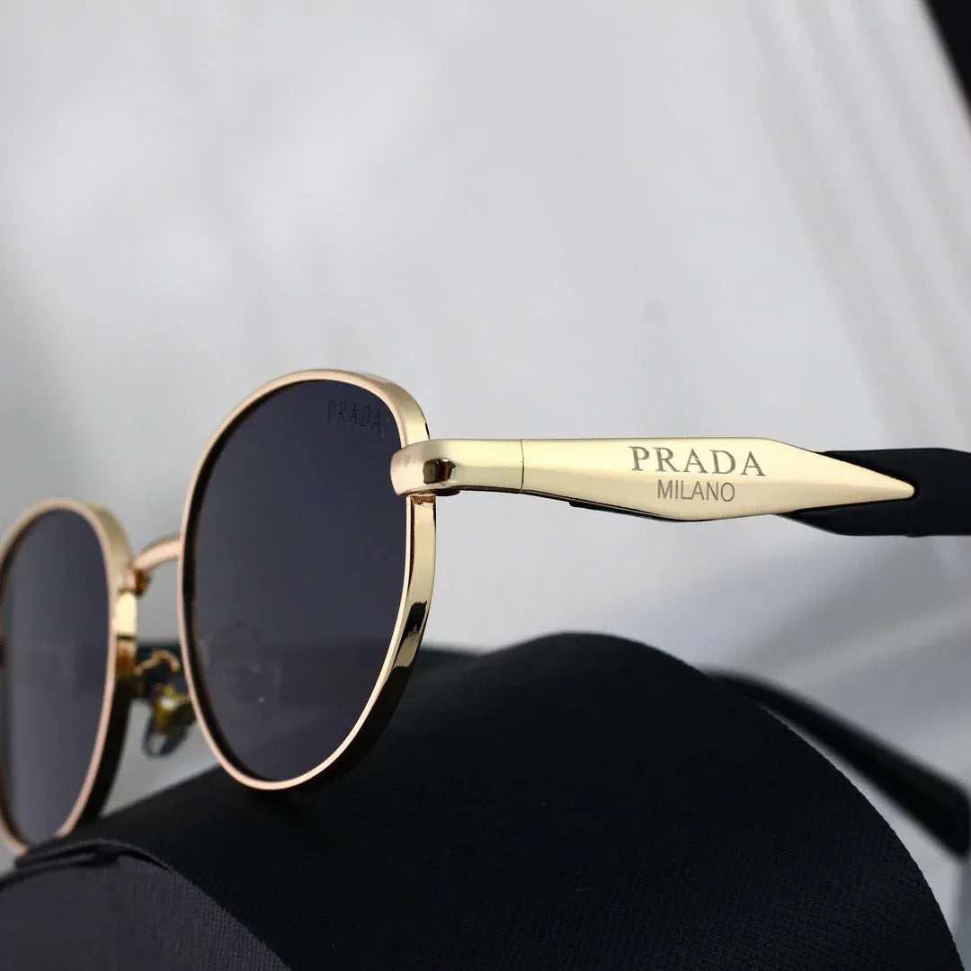 Classic Vintage Semi-Round Sunglasses