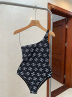Printed One-Shoulder One-Piece Swimsuit