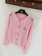 Scalloped Hollow Knit Cardigan