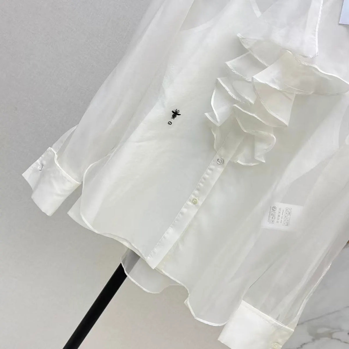 Ruffled Collar Two-Piece Shirt