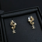 Vintage Seahorse Stud Earrings