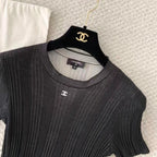 Ribbed Knit Short Sleeve