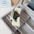 Cream White Square Hair Claw Clip