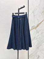 High Waist Denim Umbrella Skirt