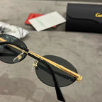 Vintage Panther Head Rimless Sunglasses