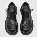 Pleated Square‑Toe Leather Dress Shoe