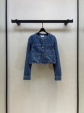Diamond Stitch Cropped Jacket