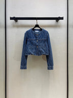 Diamond Stitch Cropped Jacket