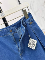 Logo Cropped Shirt Wide Leg Denim Set