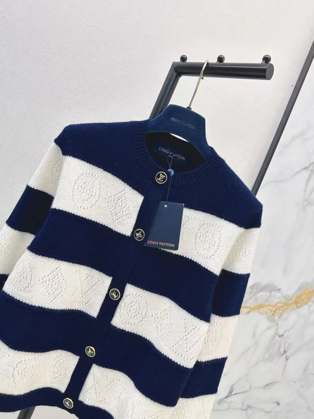 Classic Striped Wool Cardigan