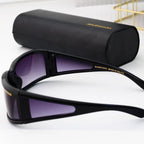 Futuristic Full Frame Curved Sunglasses