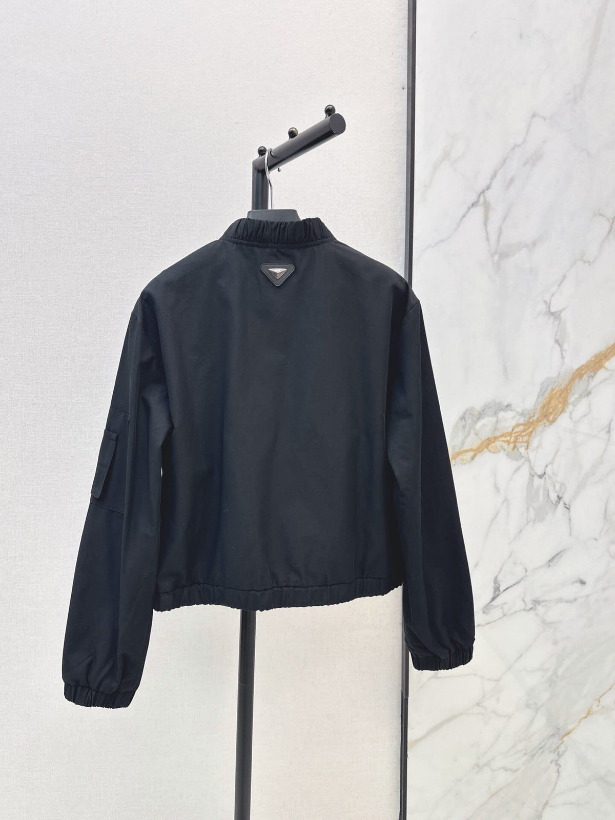Rib Collar Cargo Pocket Casual Jacket