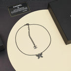 Minimalist Butterfly Diamond Necklace