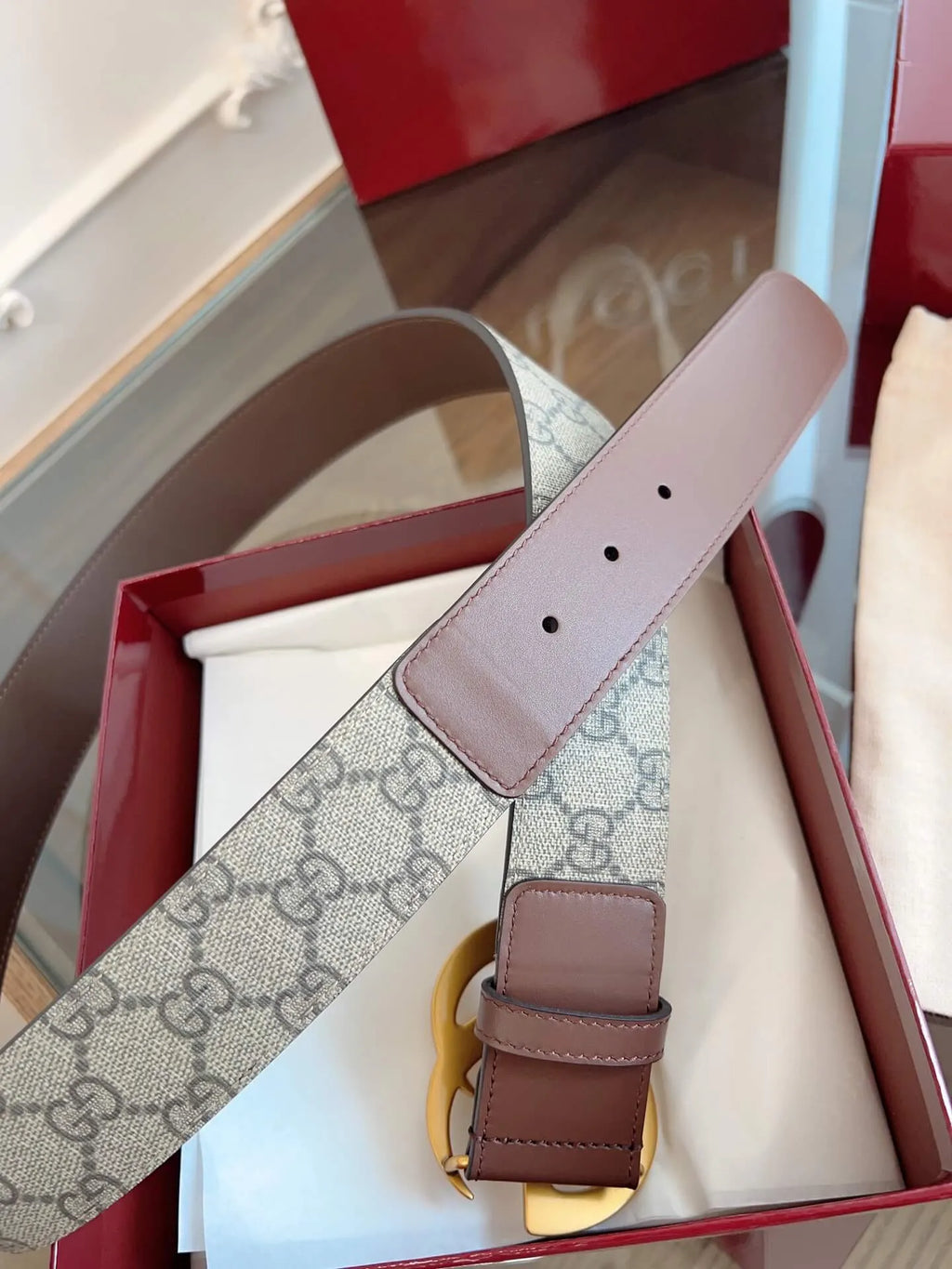 Fabric & Leather Patchwork Belt