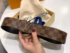 Brown Check Pattern Belt