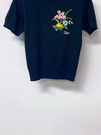 Floral Embroidered Knit Short Sleeve
