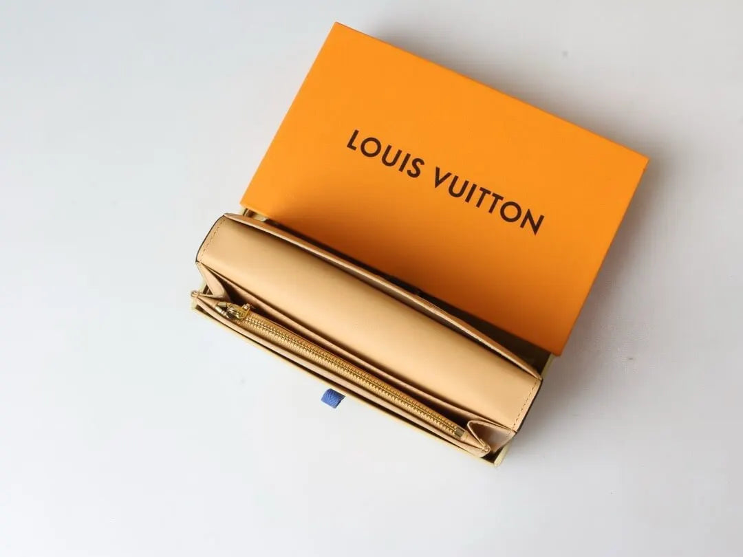 Textured Metal-Buckled Long Wallet
