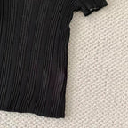 Ribbed Knit Short Sleeve