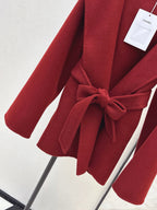 Heather Gray Shawl Collar Wrap Coat