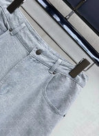 All Over Monogram Denim Vest and Jeans Set