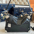 Embossed Leather Soft Box Bag