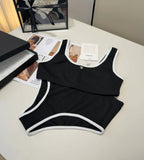 Crop Top High-Waist Swimsuit Set