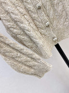 Cable Knit V-Neck Cardigan