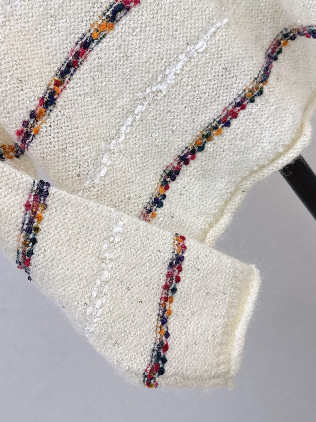 Multi‑color Striped Loose Knit Top