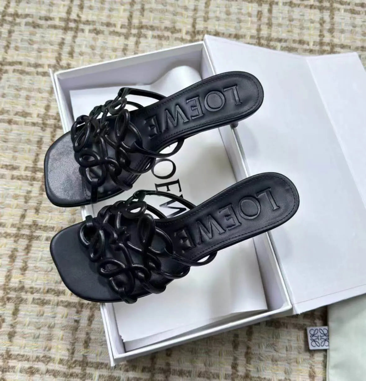 Vacation Style Openwork Low-Heel Sandals
