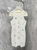 Candy Color All Over Print Knit Dress