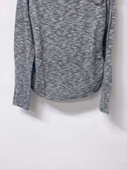 Side Drawstring Heather Knit Long Sleeve