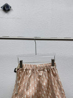 Glossy Letter A-Line Skirt