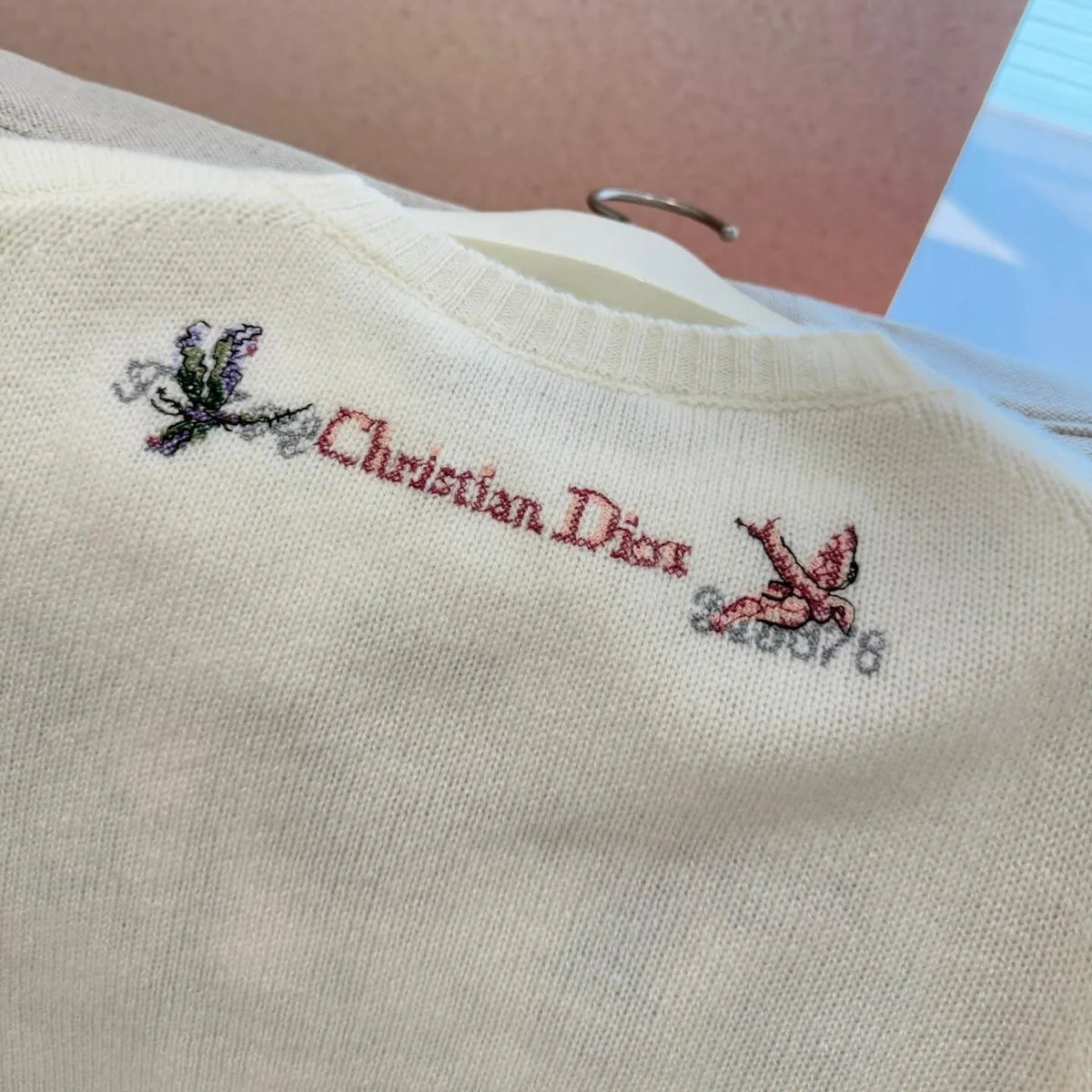 Classic Butterfly Embroidered Knitted Short Sleeve