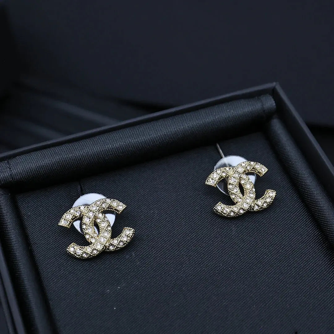 Classic Full-Pavé Stud Earrings