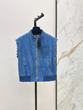 Monogram Denim Sleeveless Vest