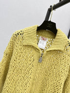 Chunky Mesh Knit Cardigan