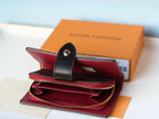 Checkerboard Color-Blocked Buckled Short Wallet