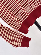 Stripe Henley Knit Sweater