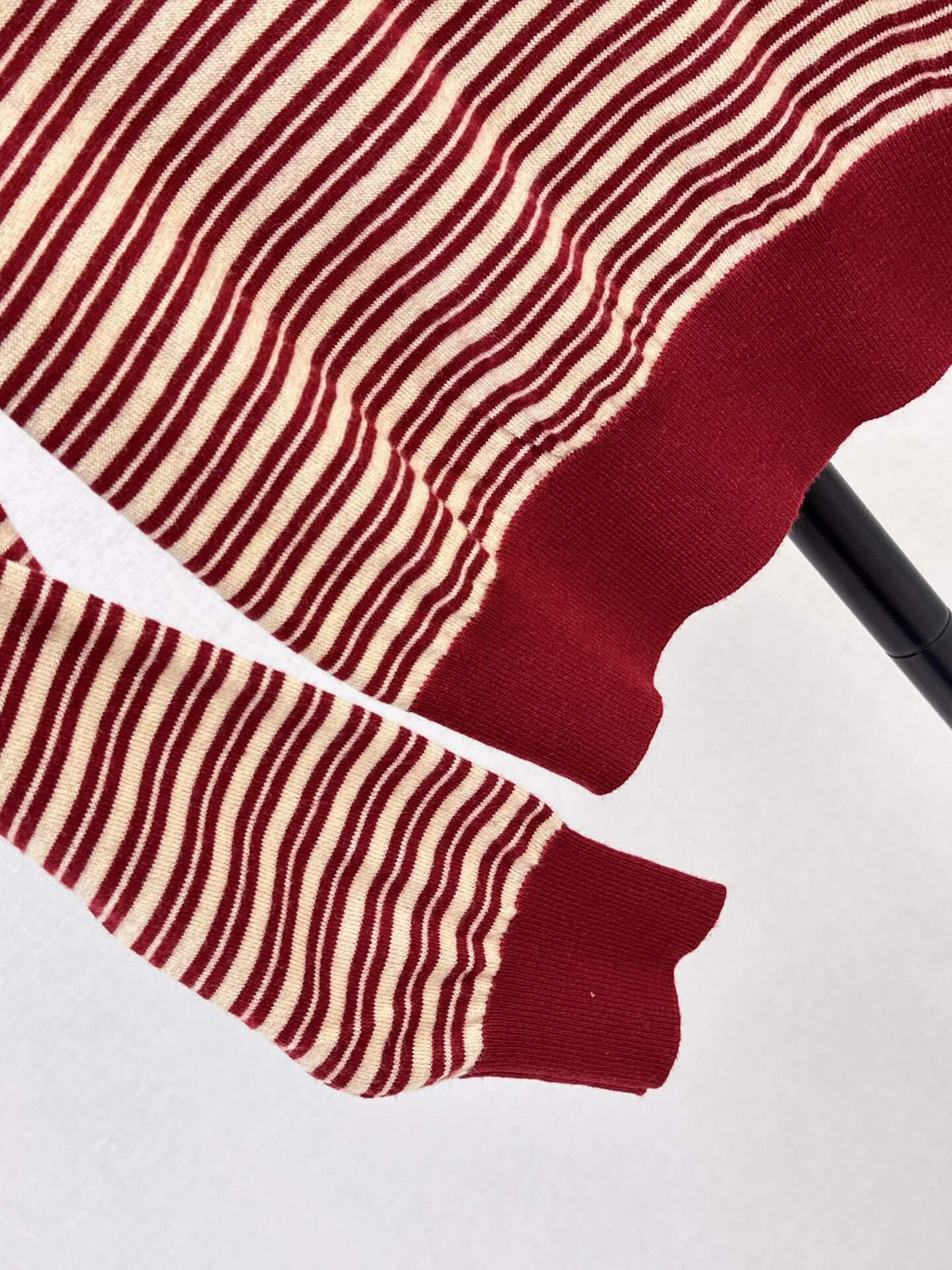Stripe Henley Knit Sweater