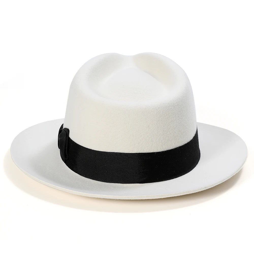 Classic Wide‑Brim Fedora Hat
